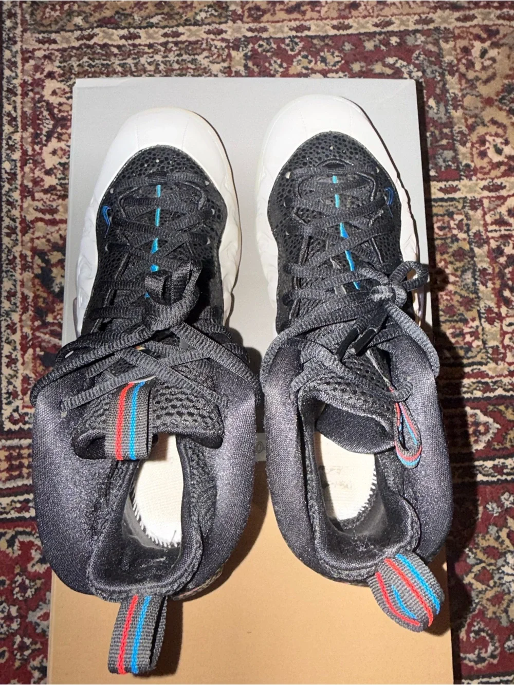 Nike Air Foamposite Pro 3D - Bright Blue Swoosh and Multicolor Speckle